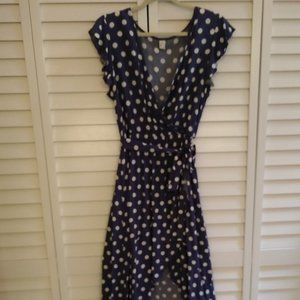 Sexy Polka Dot Blue and White Dress